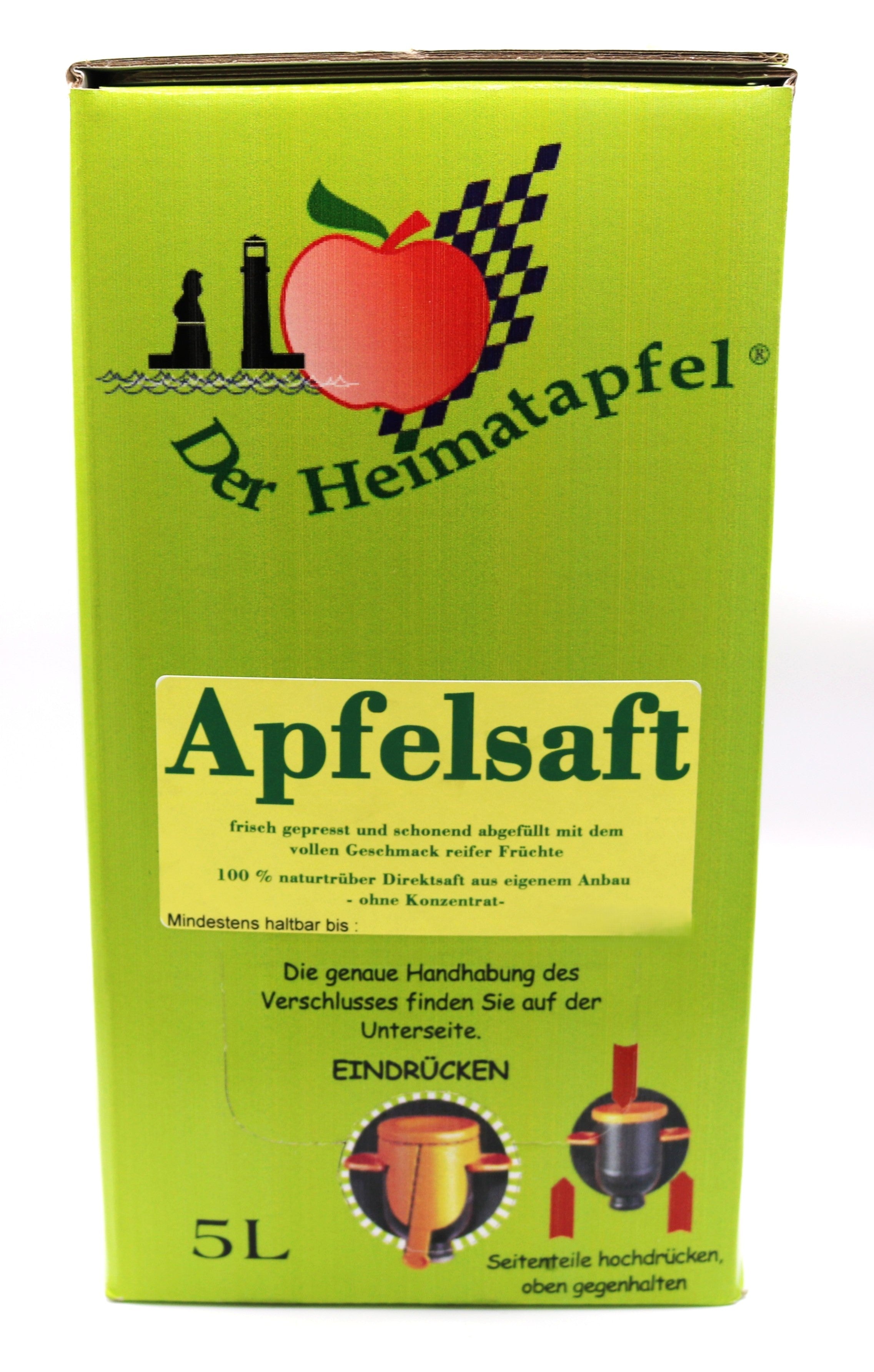 Apfelsaft naturtrüb 5 Liter Bag in Box