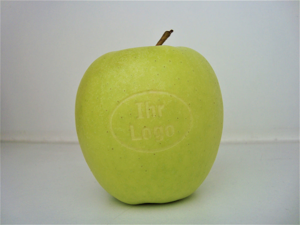 Apfel mit Gravur - Laserapfel - Logoapfel